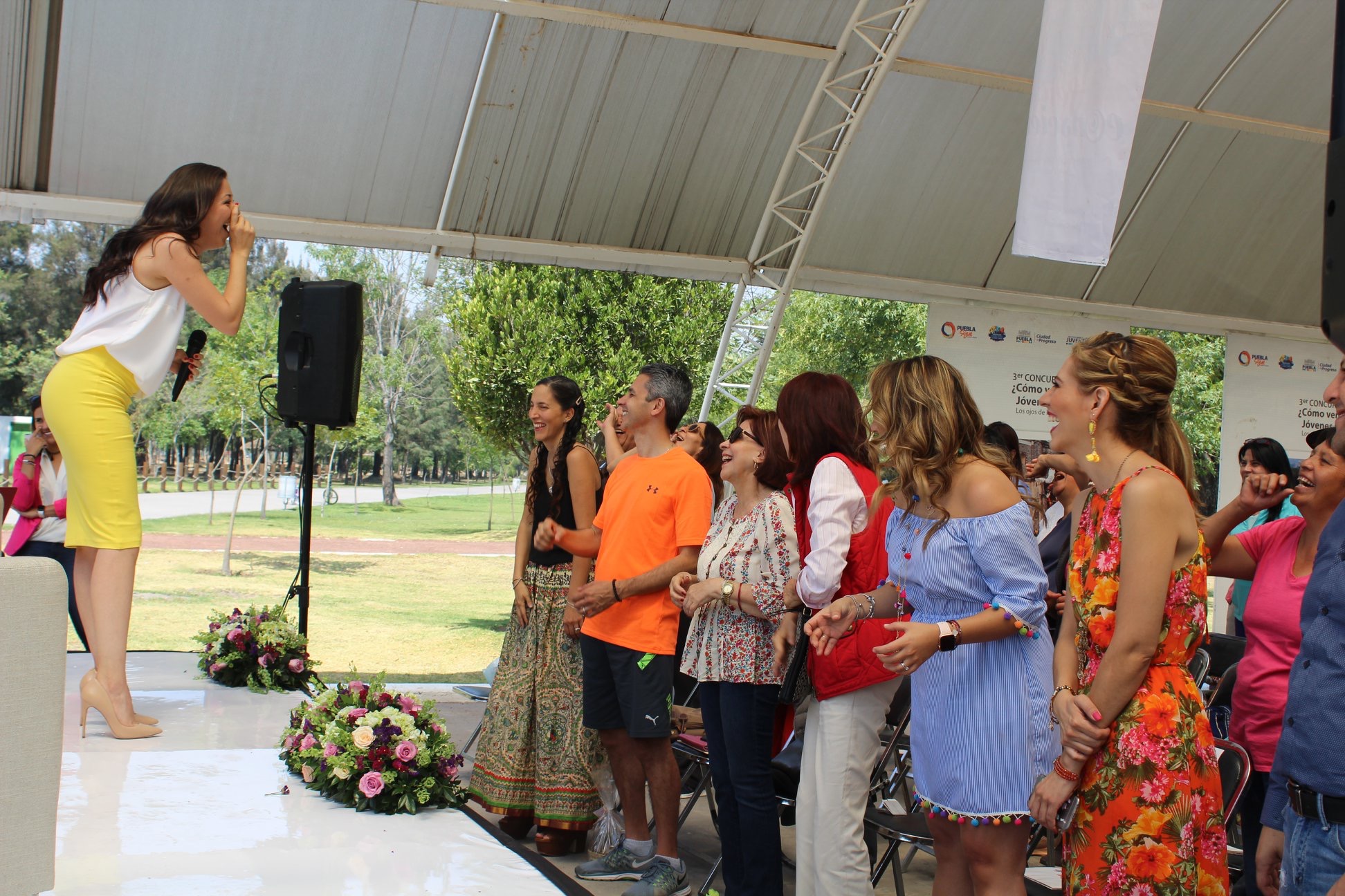 Ada connecting with the audience in Puebla